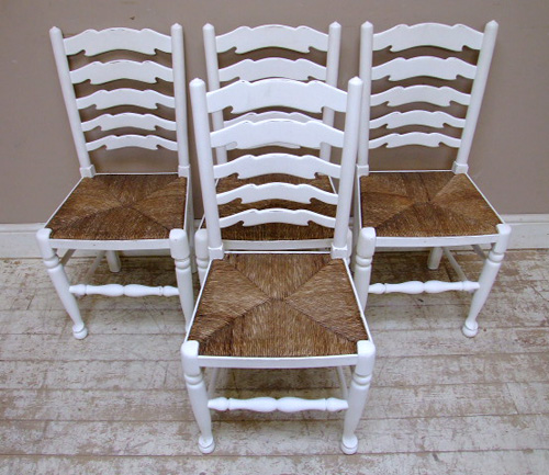 set of 6 ladderback chairs